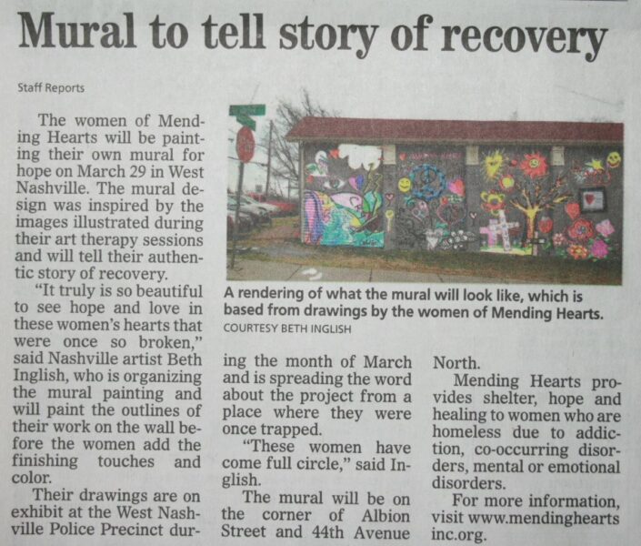 Beth Inglish Mural Nashville Mending Hearts